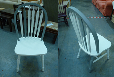 `High backed spindle` chair